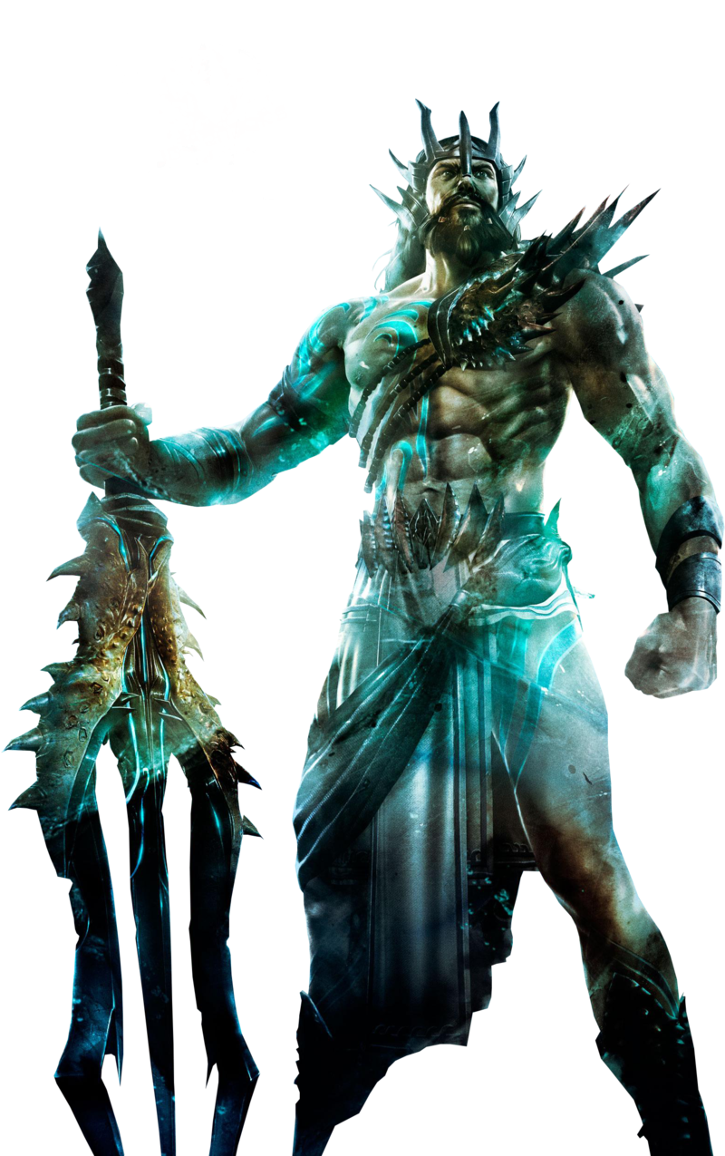 Poseidon Sticker - God Of War Png (1024x1274)