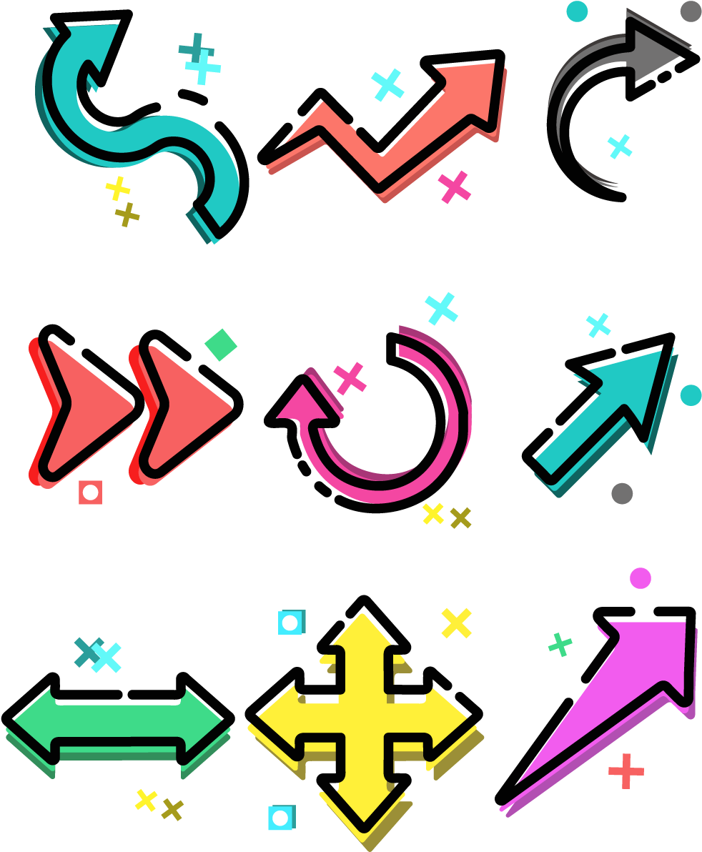 Mbe Cartoon Cute Poster Element Arrow Png And Vector - Mbe Cartoon Cute Poster Element Arrow Png And Vector (1024x1370)