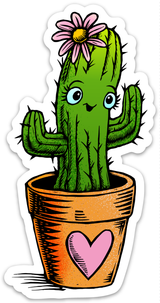 Cute Cactus Png - Cute Cactus (517x976)