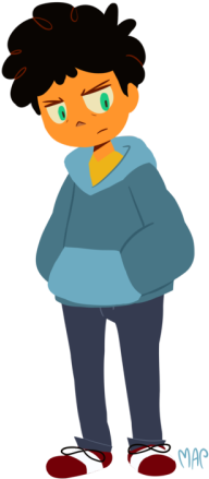 I Binge Watched The Whole Show And Had To Draw Him - Cartoon (400x533)