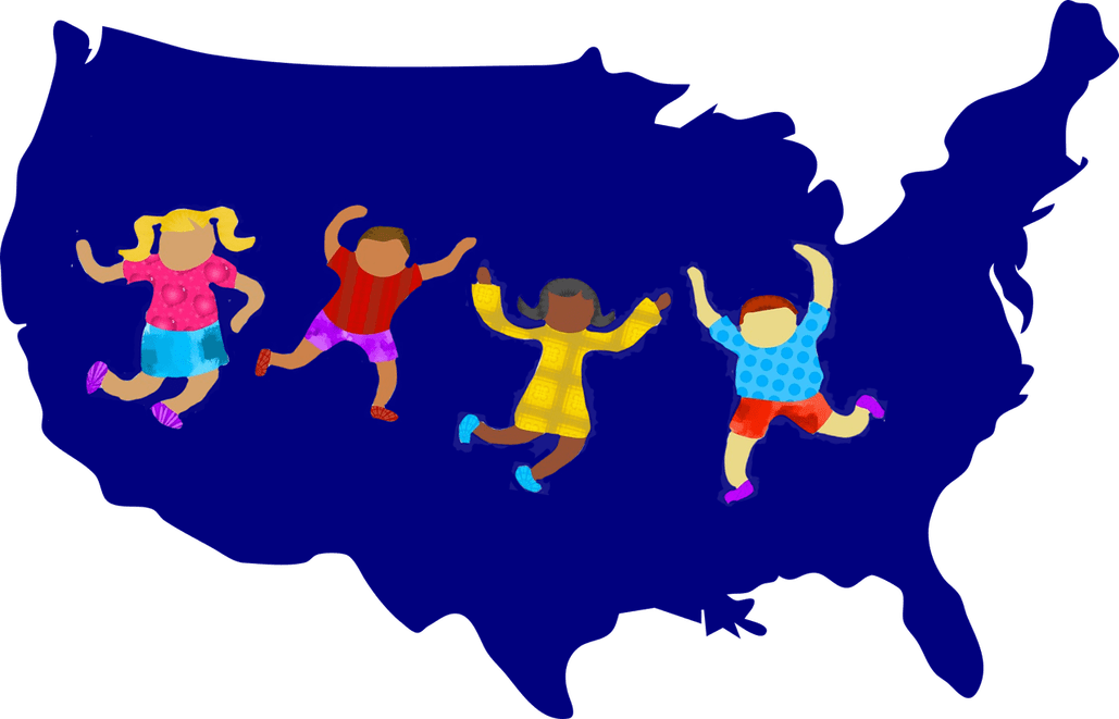 America - Silhouette United States Map Vector (1029x661)