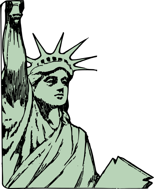 Medium Image - Statue Of Liberty Drawing Big (651x800)