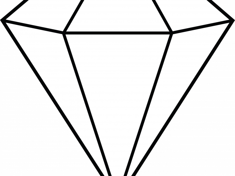Download Diamond Coloring Page - Draw A Cartoon Diamond (800x600)