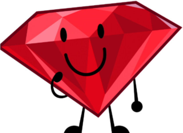 Ruby Clipart Diamond Outline - Bfdi Ruby (640x480)