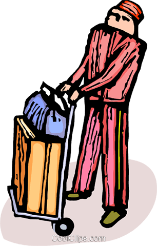 Bellhop Royalty Free Vector Clip Art Illustration - Bellhop Royalty Free Vector Clip Art Illustration (306x480)