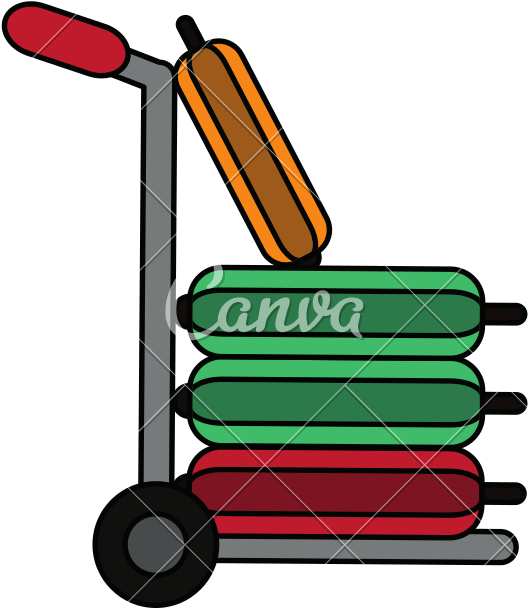 Luggage Clipart Luggage Cart - Luggage Clipart Luggage Cart (800x800)
