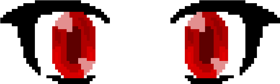 Red Eyes - Brown Eyes Pixel Art (1130x370)