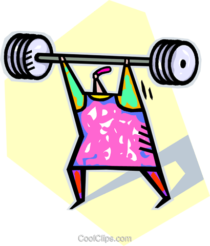 Person Lifting Weights Royalty Free Vector Clip Art - Person Lifting Weights Royalty Free Vector Clip Art (410x480)