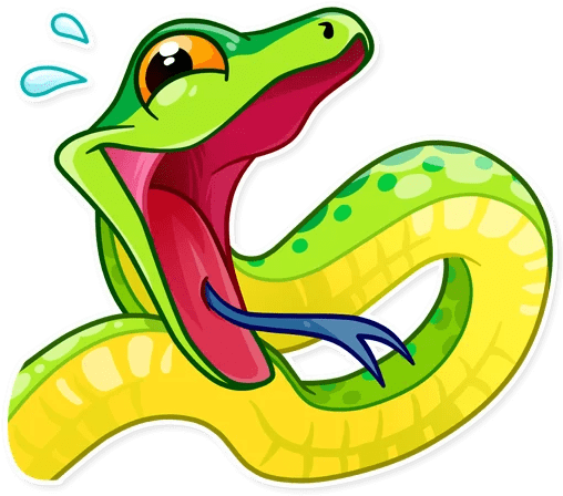 Sneaky Snakie Stickers Pack - Стикеры В Телеграмме Змеи (512x512)