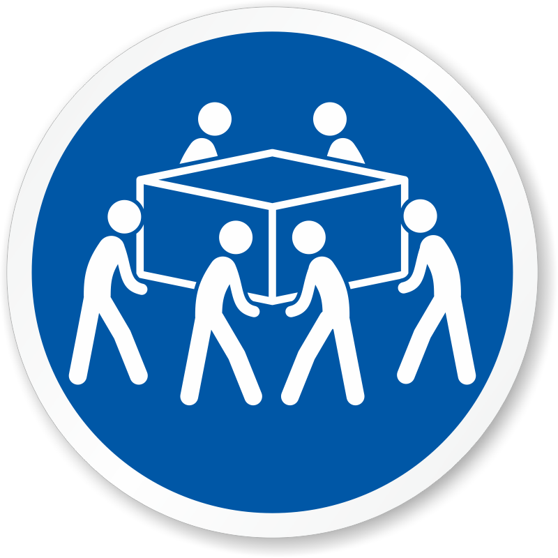 Zoom, Price, Buy - 2 Man Lift Sign (800x800)