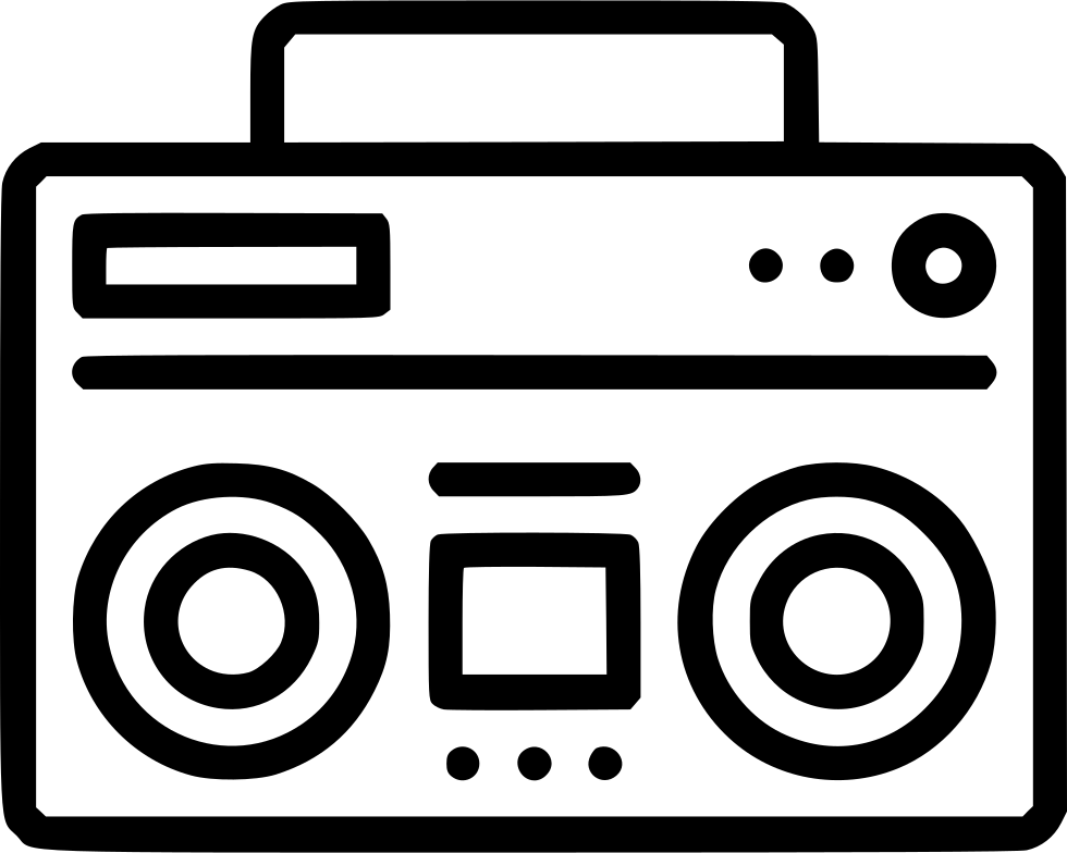 Audio Speaker Music Boombox Radio Sound Svg Png Icon - Audio Speaker Music Boombox Radio Sound Svg Png Icon (980x784)