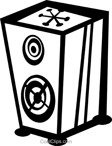 Stereo Speakers Royalty Free Vector Clip Art Illustration - Stereo Speakers Royalty Free Vector Clip Art Illustration (369x480)