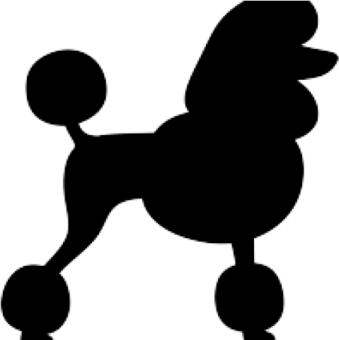 Poodle Clipart Poodle Dog - Pink Poodle Silhouette (640x480)