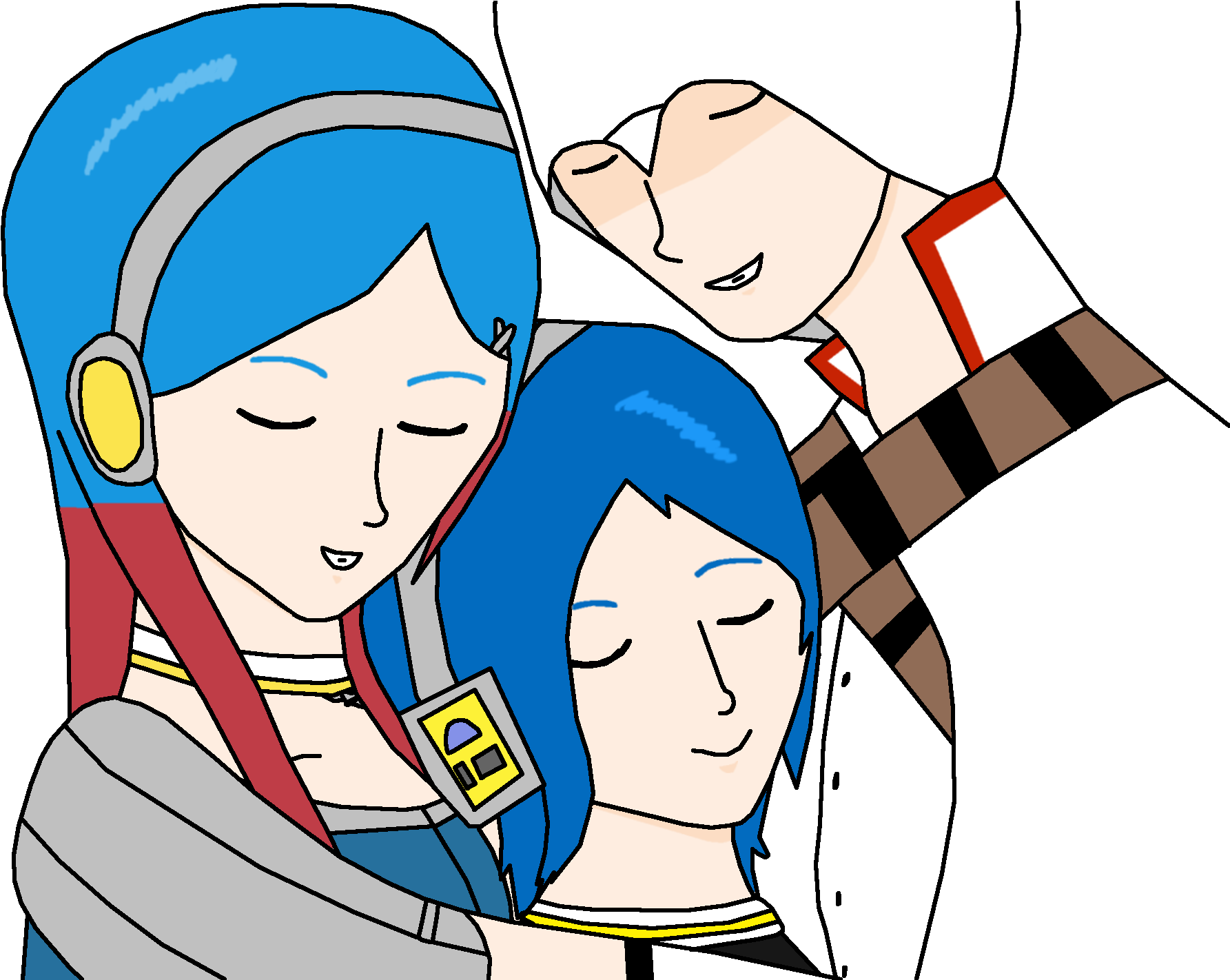 Oc Group Hug - Cartoon (1864x1421)