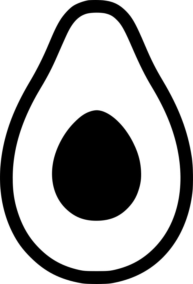 Png File Svg - Avocado Icon Black Transparent (666x980)