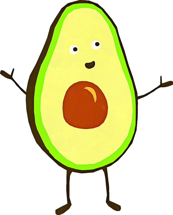 Bleed Area May Not Be Visible - Transparent Background Avocado Clipart (563x700)