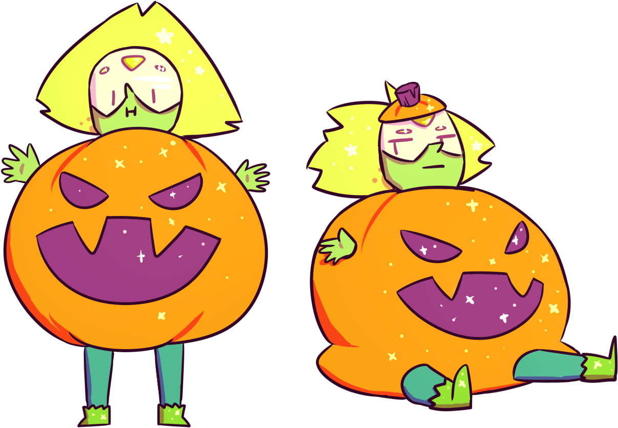 Peridot In A Pumpkin Costume - Pumpkin Steven Universe Png (1280x985)
