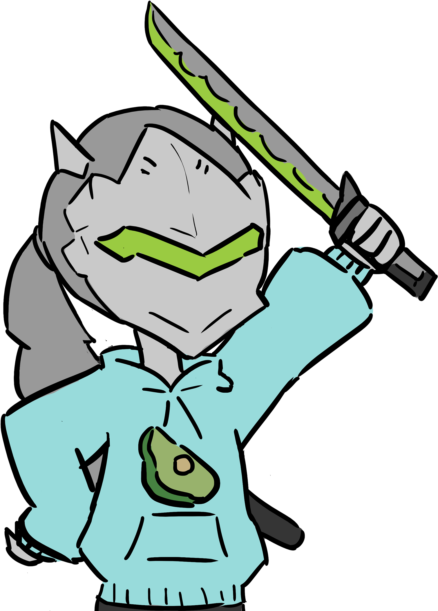 Arikadou Avocado , Png Download - Mercy Transparent Twitch Emotes (1510x2107)