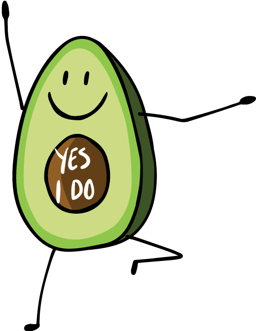 Avocado Cartoon - Avocado Cartoon (526x680)