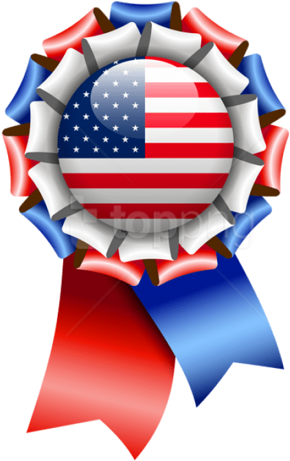 Free Png Download Usa Flag Rosette Ribbon Clipart Png - Usa Clipart Png (480x686)