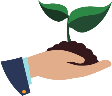 Leaf Hand Plant Green Nature Ecology Icon - Illustration (550x550)