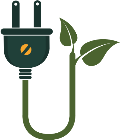 Green Energy Power Icon Vector Illustration - Emblem (550x550)
