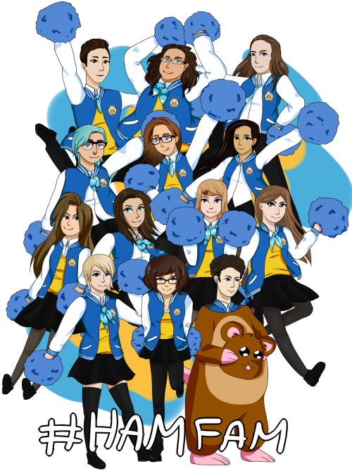 Look Out Asagao Academy, The Hamfam Cheer Squad Is - Social Group (500x668)