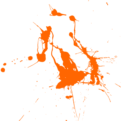 Digital Media Creations - Orange Color Splash Transparent (390x405)