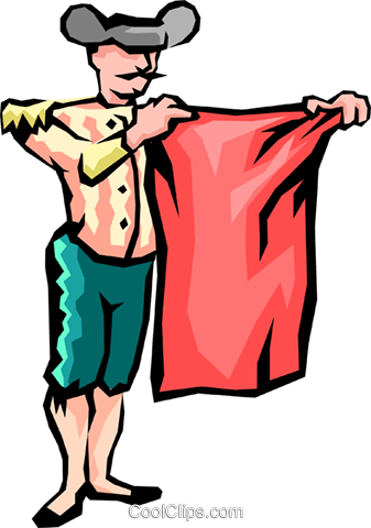 Matador Royalty Free Vector Clip Art Illustration - Illustration (337x480)