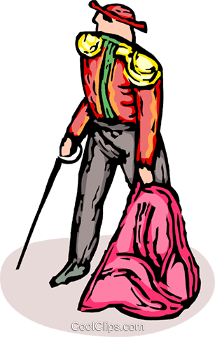 Bull Fighter Royalty Free Vector Clip Art Illustration - Illustration (307x480)