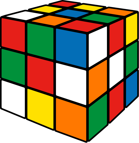 Complex Rubiks Cube Clipart Transparent - Rubix Cube Icon Png (581x600)