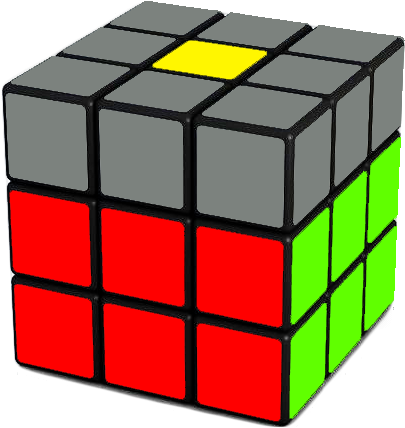Picture Freeuse Library Rubix Cube Clipart - Rubik's Cube Second Layer Solved (454x453)