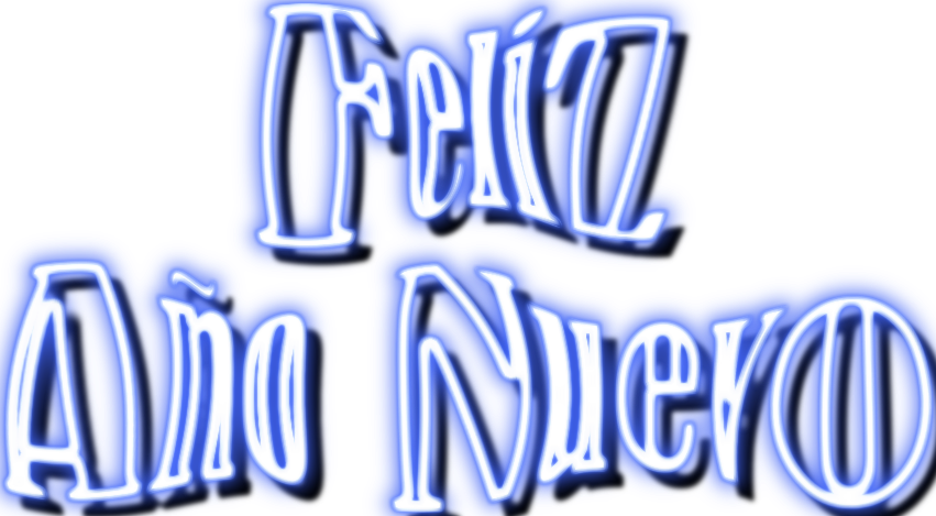 Texto Feliz Año Nuevo,png,luz Neón,clipart,2014 - Ultimo Domingo Del Año (851x469)
