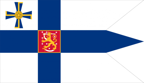 Non Waving American Flag Clipart - Flag Of The President Of Finland (500x290)