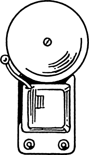 View Larger Image Image - School Bell Clipart Black And White (289x500)