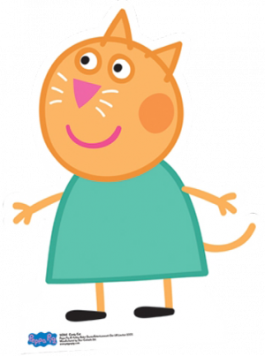 Candy Cat Cut Out Standee - Gato De Peppa Pig (300x403)