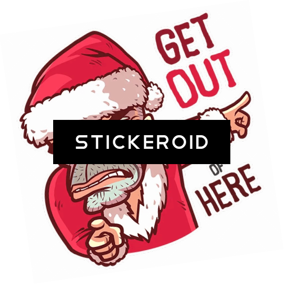 Get Out Of Here Santa - Cartoon (577x578)
