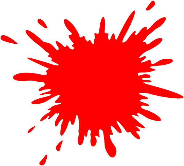 Red Paint Tumblr - Paint Splatter Png Blue (600x540)