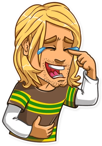 Kurt Cobain Stickers Pack - Cartoon (512x512)