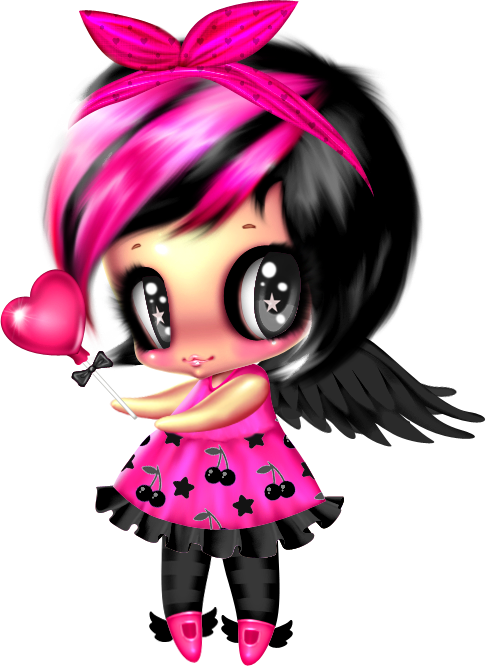 Girl Clipart, Big Eyes, Cute Dolls, Fantasy Characters, - Doll (486x666)