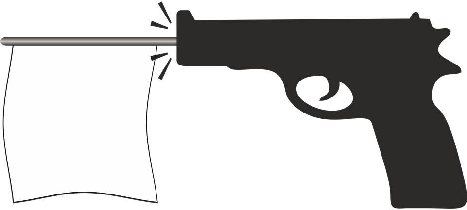 Shoot Clipart Gun - Pistola Con Bandera Png (960x480)