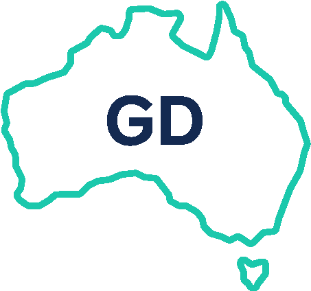 Gd Pharma Map - Australia Minimal Map (542x542)