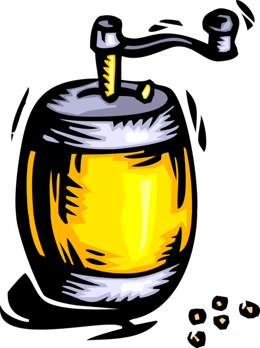 Vector Illustration Of Pepper Grinder Peppermill - Pepper Grinder Video Clip (522x700)