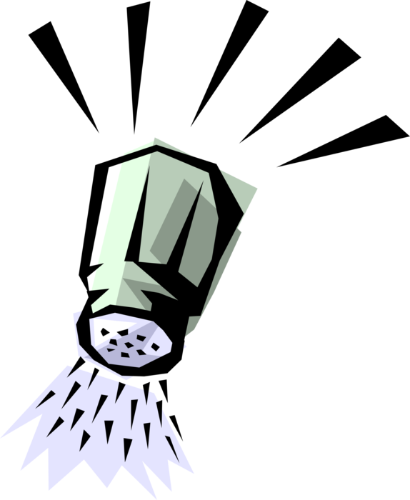 Vector Illustration Of Salt & Pepper Shaker Condiment - Cartoon Salt And Pepper Shakers Transparent (574x700)