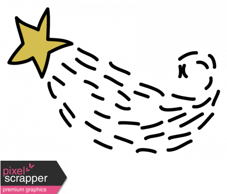 Outer Space Shooting Star Sticker - Sunset Word Png (456x456)