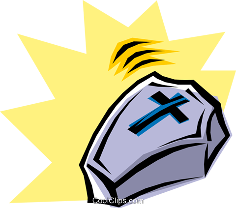 Coffin Royalty Free Vector Clip Art Illustration - Coffin Royalty Free Vector Clip Art Illustration (480x423)
