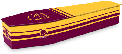 Brisbane Bronco Expression Coffins - Brisbane Broncos Coffin (448x300)