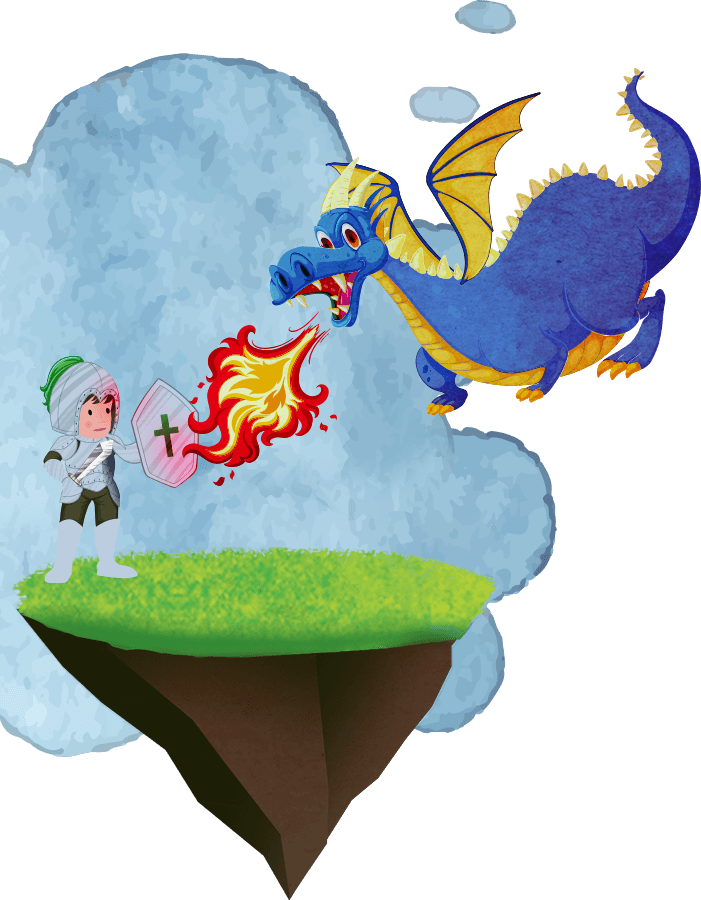 An Evil Dragon Charlie Knows He Can Defend Himself - Cartoon (701x900)