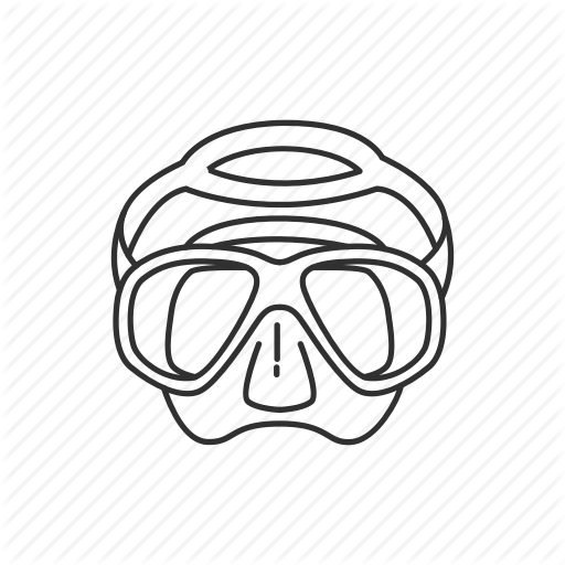 512 X 512 8 - Scuba Goggles Drawing (512x512)