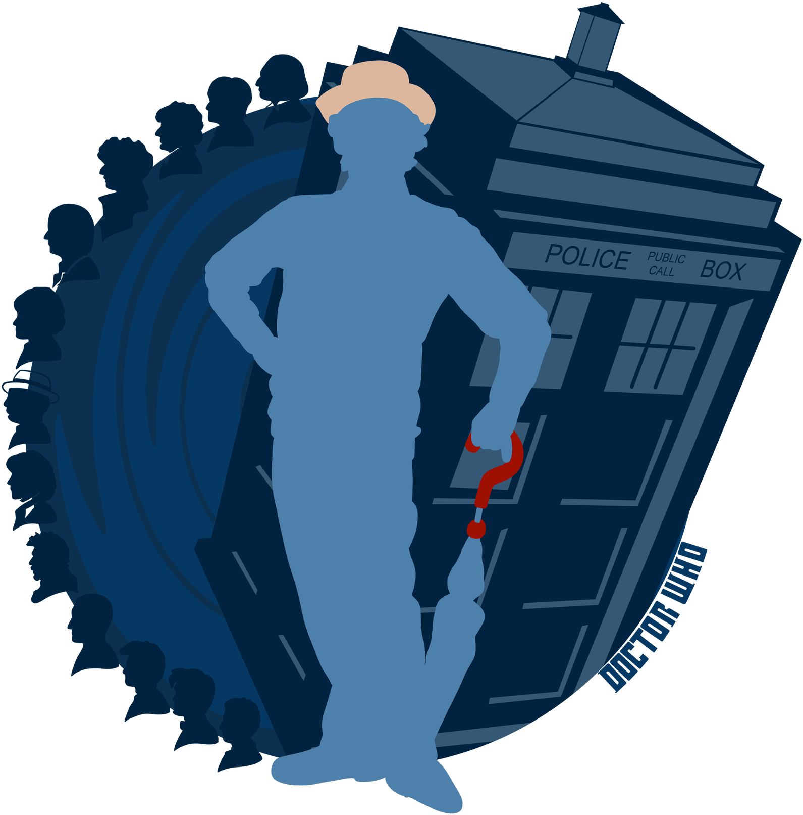 7th Doctor Who Silhouette By Davemilburn 7th Doctor - Doctor Who (1600x1628)